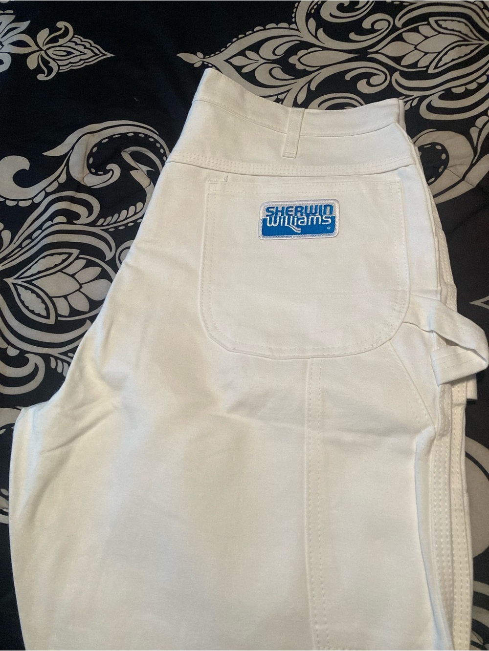 Kids White Painter Pants